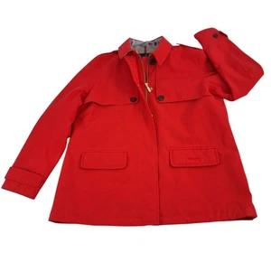 Barbour Rothesay Jacke Damen US Größe 12 rot durchgehender Reißverschluss wasserdicht Tartan-Akzent - Bild 1 von 24