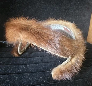 Fascinator Kutz de piel de visón vintage - Imagen 1 de 9