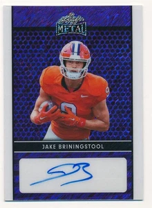 JAKE BRININSTOOL 2024 HOJA METAL PÚRPURA #LA-JB3 SP AUTÓGRAFO AUTOMÁTICO #3/8 COMO NUEVO - Imagen 1 de 2
