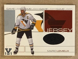 2001-02 Be A Player Signature Series Game Jersey Mario Lemieux 1/1 - Picture 1 of 10
