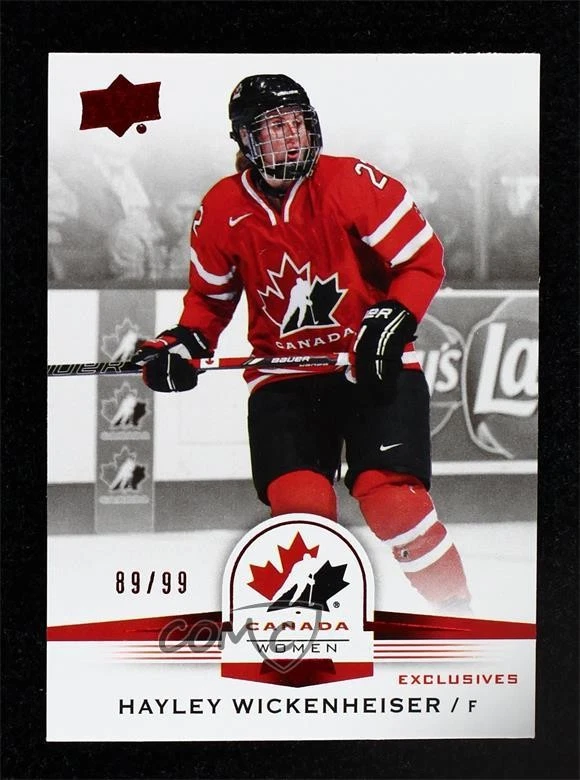 2014 Upper Deck Team Canada Juniors Exclusives /99 Hayley Wickenheiser #144 HOF - Image 1 of 2