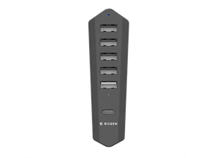 Hub - Nacon PS5SUSBHUB, Para PS5, 1x USB-C, 4x USB-A, 1x USB-A, Gris - Imagen 1 de 4
