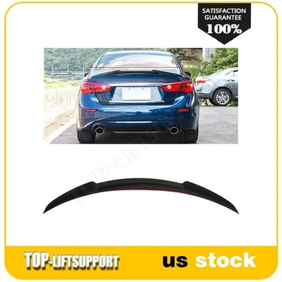 Fits 2018 2019 2020 Infiniti Q50 Sedan Carbon Fiber Rear Trunk Spoiler Wing - Image 1 of 4