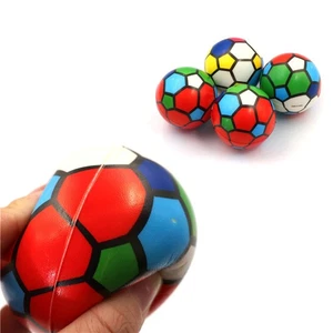 1PC Stress Relief Vent Ball Colorful Mini Football Squeeze Foam Ball Kids Toy GA - Picture 1 of 7