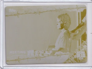 Topps 2017 Walking Dead Season 7 Metal Printing Plate 1-1 Yellow #6 - Picture 1 of 1