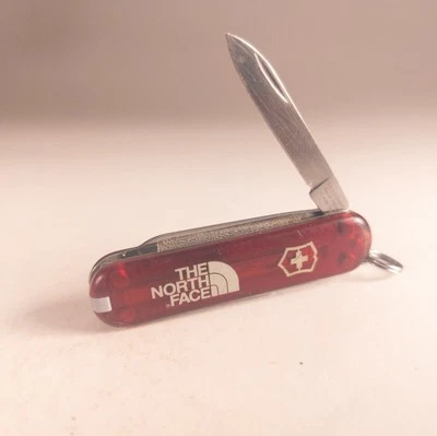 Swiss Army Knife Victorinox 58mm Classic SD 58mm Transparent Red NORTH FACE Logo - Image 1 of 4