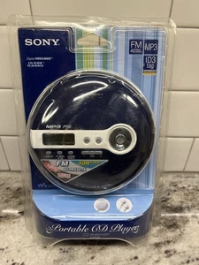 SONY Walkman D-NF340 CD Player MP3 FM Mega Bass Navy New - Picture 1 of 4
