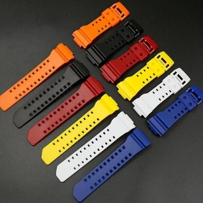 Resin Watchband Strap Blue For Casio G-Shock GA-400-1A/1B GBA-400 16mm Bracelet - Image 1 of 4