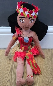 MOANA Plush Doll Disney Store Polynesian Princess Crown Ceremonial Chief, Large. - Picture 1 of 4