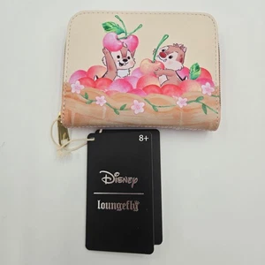 Cartera Disney Loungefly Chip Dale Cesta Cereza Cremallera Alrededor Nueva con Etiquetas - Imagen 1 de 7