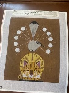Charley Harper KD Designs Handpainted Needlepoint Canvas “Catnip” - Picture 1 of 7