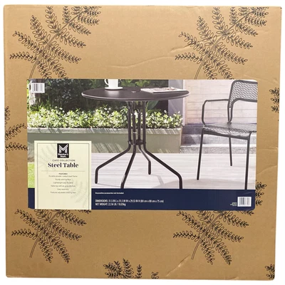 Member's Mark Cafe Collection Outdoor Powder Coated Steel Table, Black - Image 1 of 2