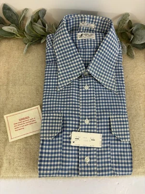Camisa De Colección Carroll Reed Ski Shops Guinga a Cuadros XL Azul Blanco New Hampshire Foto 1 de 4