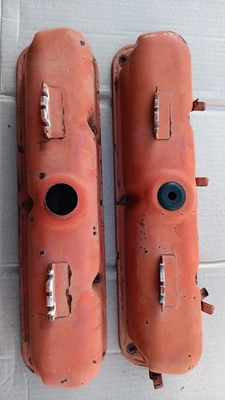 Cubiertas de válvula originales bloque pequeño Mopar 273 318 340 360 Dodge Plymouth Foto 1 de 4