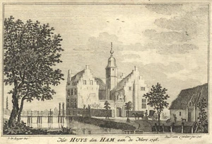 Goch Viller Schloss Hamm Original Kupferstich de Beyer 1792 - Bild 1 von 1