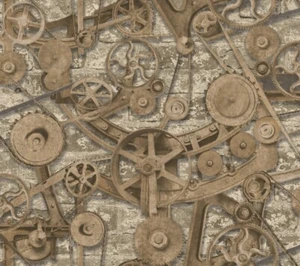 Men's Torque Wheels and Gears on Sure Strip Wallpaper MW9212 - Picture 1 of 2