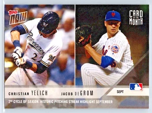 Tarjeta del mes 2018 Topps Now, Yelich, DeGroom #M-SEPT - Imagen 1 de 2