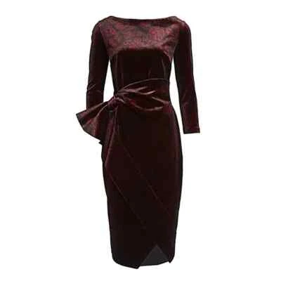 NOVO, Vestido de Coquetel Chiara Boni La Petite Robe Maly Estampa Floral Veludo 42 #D7807 - Imagem 1 de 4