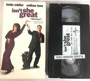 Isn't She Great Bette Midler VHS tape Ships  Same Day With Tracking - Picture 1 of 2