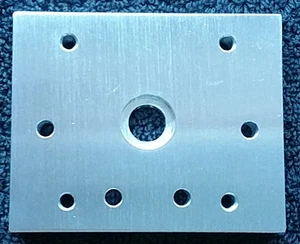 Z Motor End Plate with 4 mounting holes for CNCs using C-Beam and 8mm Leadscrew - Picture 1 of 2