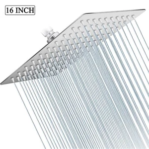 Bad 40cm Regendusche Duschkopf Edelstahl Quadrat kopfbrause Brausekopf Dusche - Bild 1 von 10