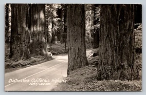 c1946 RPPC Distinctive California Highway Nice Handwriting VINTAGE Postcard 1c - Picture 1 of 2