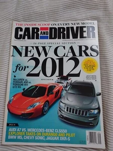 Car And Driver Magazine September 2011 New Cars For 2012-M329 Excellent - Picture 1 of 7