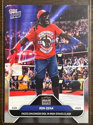 2025 Topps Now WWE #55SP R-Truth Saturday Night Main Event RON CENA VARIATION SP - Image 1 of 2