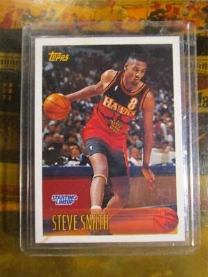 1997 Topps/Kenner Starting Lineup Cards Steve Smith #150 Atlanta Hawks - Image 1 of 2