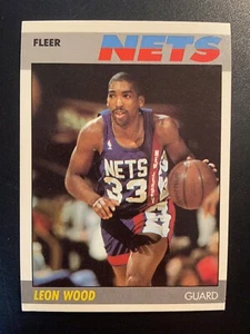 1987 Fleer Leon Wood #127 Nets - Picture 1 of 2