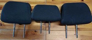 3 appuie-tête banquette siege arriere tissu noir couture gris-bleuté 208 1 like - Imagen 1 de 1