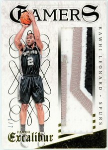 2015-16 Panini Excalibur Gamers Kawhi Leonard Game-Worn Patch 1/7 FIRST ONE #23