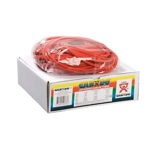 CanDo Low Powder Exercise Resistance Tubing, Red, 100 Foot Length, Light