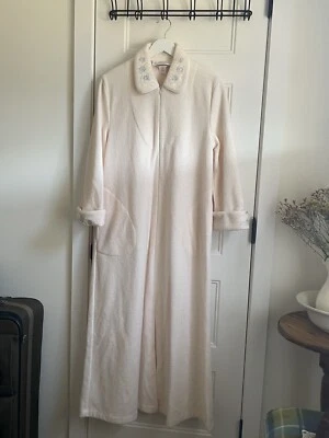 Bata para mujer Saks Fifth Ave Diamond Tea larga con cremallera manga larga pequeña mediana Foto 1 de 4