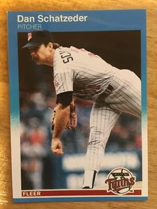 Carta personalizzata Fleer Dan Schatzeder 1987 che non sono mai stati Minnesota Twins WS Champs - Foto 1 di 2