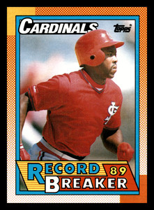 1990 Topps Vince Coleman Record Breaker St. Louis Cardinals #6 Centered Mint