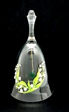 Avon Lily Of The Valley Collectible 24% Lead Crystal Bell 1992 - 8 cm DIA x 15cm