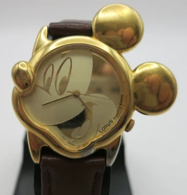Damaged Lorus Mickey Mouse Ears Watch - V401-4440 / V401-5700 - New Battery - Image 1 of 4