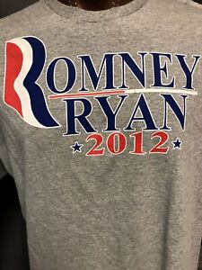 Romney Ryan 2012 gray 2XL t-shirt Presidential Campaign￼ Republican Utah￼
