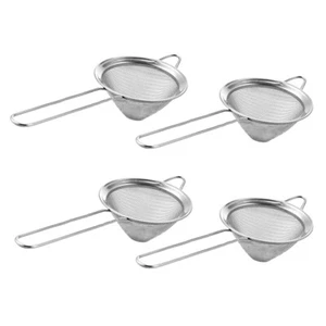 4PCS Cocktail Strainer Fine Mesh Sieve Food Strainers Conical Tea Strainer - Picture 1 of 12