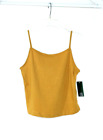NWT Wild Fable Women's Slim Fit Cropped Gold Cami Tank Top Sz L