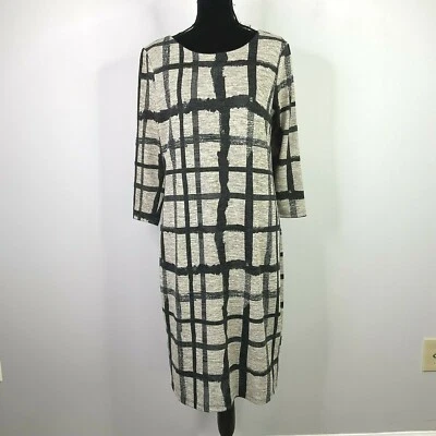 Vestido Cato Est 1946 J/M Gris Arpillera Encantado Negro Mujer Talla Grande Forrado Foto 1 de 4