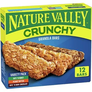 Nature Valley Crunchy Granola Bars Variety Pack 12 Bars 8.94 OZ 6 Pouches - Picture 1 of 12