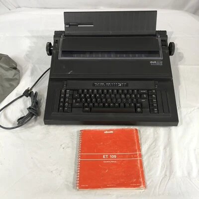 Vintage Olivetti ET 109 Electronic Typewriter w/ Cover & Manual - Image 1 of 4