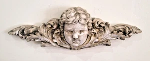 18" Vintage Eros Cupid Wall Sculpture Frieze Cherub sconce Angel Home Décor - Picture 1 of 6