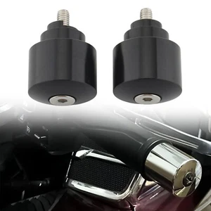 BLACK BAR ENDS TO FIT HONDA CBR600 900 1000 VTR BAR END WEIGHTS PAIR MOTORCYCLE - Picture 1 of 12