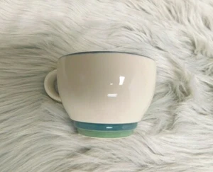 Pfaltzgraff Ocean Breeze Coffee Cup Blue and Green Border - Picture 1 of 3