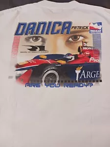 Vintage Danica Patrick Shirt Indy Auto Serie Rahal Letterman Rennamboss L - Bild 1 von 12