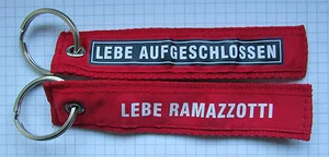 RAMAZZOTTI / LEBE AUFGESCHLOSSEN .................. Keychain / Schlüsselanhänger - Picture 1 of 1