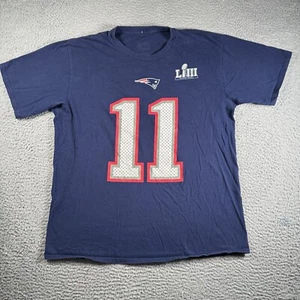Pro Line Fanatics Tee Shirt Men's Large Blue Short Sleeve NFL Patriots Football - Picture 1 of 11